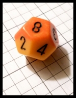 Dice : Dice - 12D - Chessex Half and Half Yellow and Orange with Black Numerals - Gen Con Aug 2012